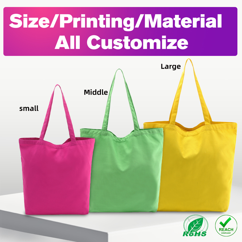 Custom Printed Eco Recycled Cotton Shopping Bag