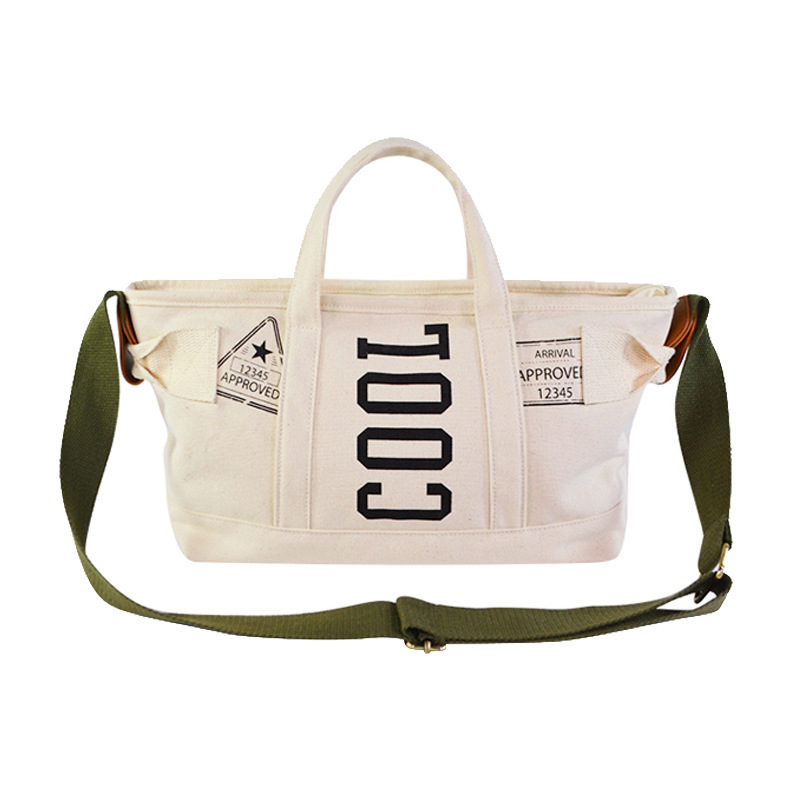 canvas crossbody bag with printing
